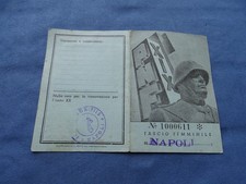 FASCISMO-TESSERA P.N.F. XIX-1940/41-FASCIO FEMMINILE NAPOLI-FOTO-TIMBRI D'EPOCA