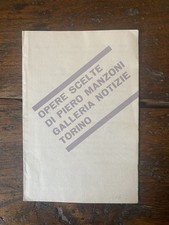 Manzoni Piero Opere scelte Torino Galleria Notizie 1966