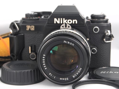 Nikon black 35mm film slr - film,