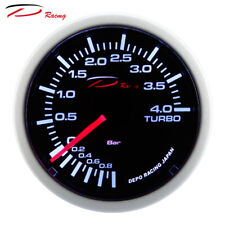 Manometro Strumento 52mm DEPO Pressione Turbo -1+4 BAR Nero MECCANICO FUME'