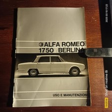 ALFA ROMEO 1750 BERLINA LIBRETTO USO E MANUTENZIONE