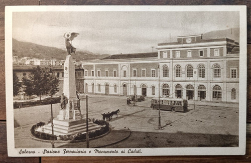 1939 salerno stazione con - salerno,