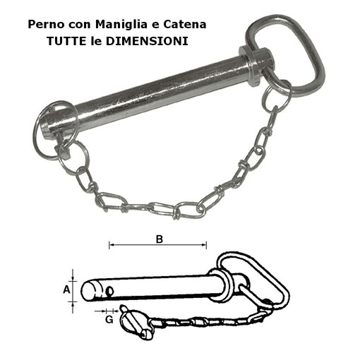 Perno con maniglia catena - con,