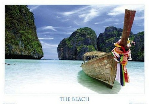 Poster canoa ocean - canoa, island