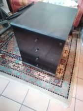 #cassettiera #scrivania #ufficio Legno Mobiletto Stampante 4 Cassetti Nero