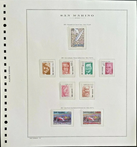 San marino 1983 anno - san, completo
