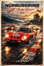 Ferrari 250 GTO Racing Poster