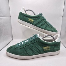 Adidas Gazelle OG Scarpe da Ginnastica Collegiate Verde Bianco Uomo UK 9 Terrazze Casual 2013