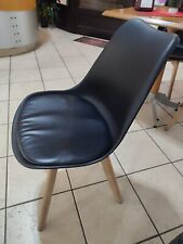 SEDIE NERE CON GAMBE IN LEGNO DI FAGGIO