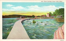 Postcard White-Border 149-Giant Springs Great Falls MT PC980