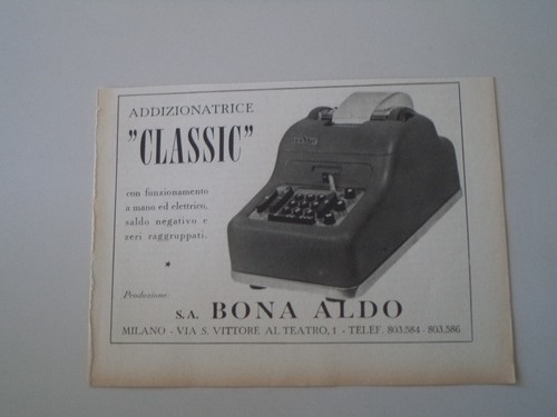 Advertising pubblicità 1952 - pubblicità,