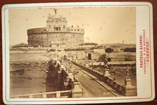 1880 F.LLI ALINARI FOTOGRAFIA ALBUMINA ROMA CASTEL SANT'ANGELO