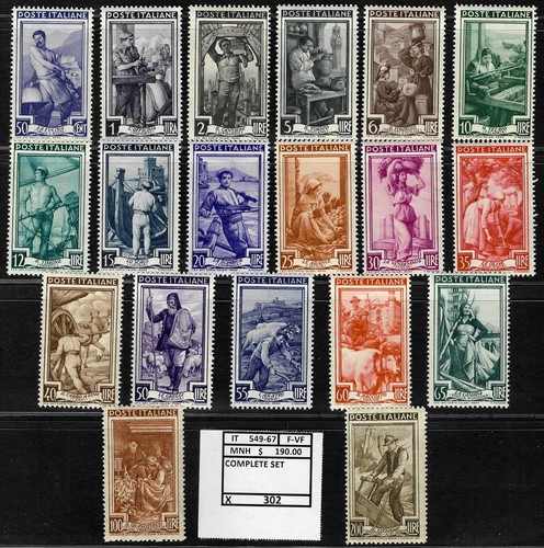 Italia scott 549 mnh f - scott#, f-vf