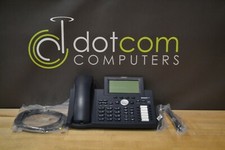 SNOM 370 Black SIP VoIP Telephone 3039 w/Black Ethernet Cable, Black Curly Cord