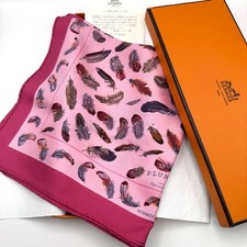 HERMES Silk Scarf Pink Carre45
