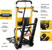 NUOVO Carrello Arrampicata Scale Pieghevole Elettrico per Spostare Su e Giù Scale Facilità