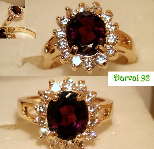 Anello granato naturale - anello,