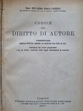 Piola Caselli - Codice del diritto d'autore UTET 1943 Raro