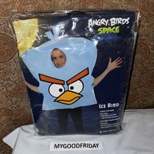 Costume uccellino bomba di ghiaccio spaziale Angry Birds bambino taglia unica adatto alla maggior parte