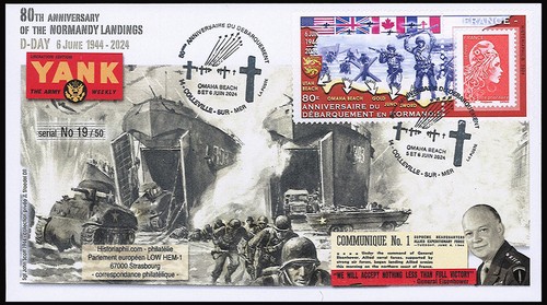 Deb24 fdc france day - deb24-4, d-day