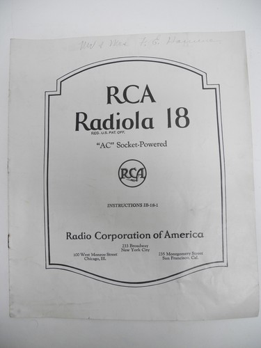 Libretto istruzioni radio rca - istruzioni,