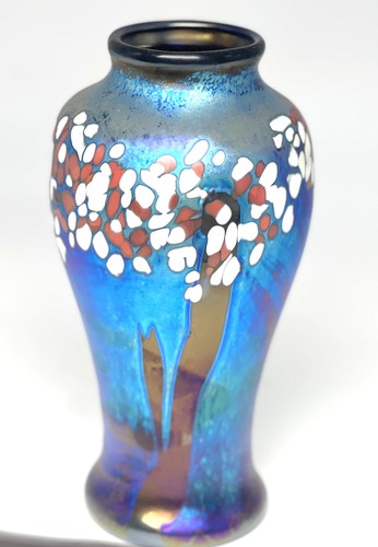 Vaso lucentezza blu con - a,