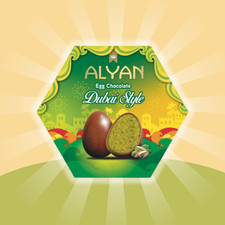 Alyan Dubai Style Egg Chocolate - Uovo di cioccolato al latte di lusso - 1 x 120 g