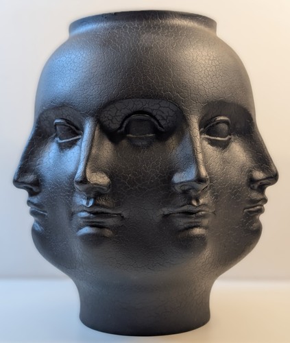 Black ceramic perpetual face - ceramic,
