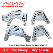 Vitavon CNC Alu7075 Torre ammortizzatore anteriore e posteriore per Axial SCX6 Trail Honcho 1/6 sil