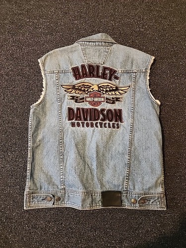 Harley davidson cut off denim - davidson,