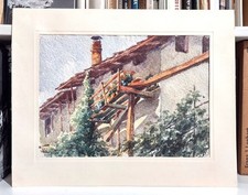Ballatoio di casa rustica.