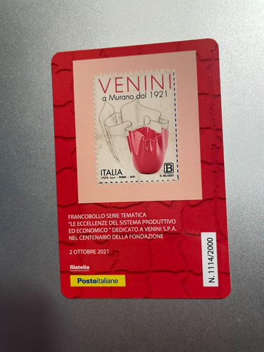 2021 tessera filatelica venini - tessera,