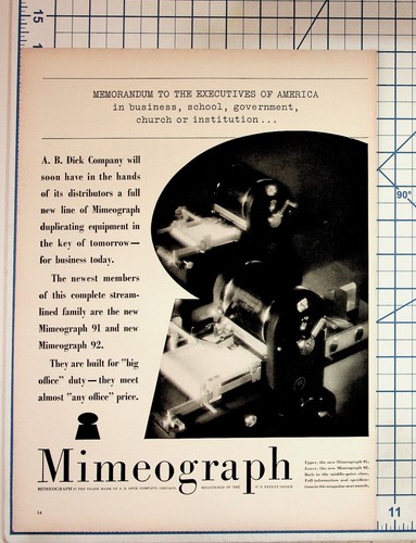 Vintage dick mimeograph - vintage,