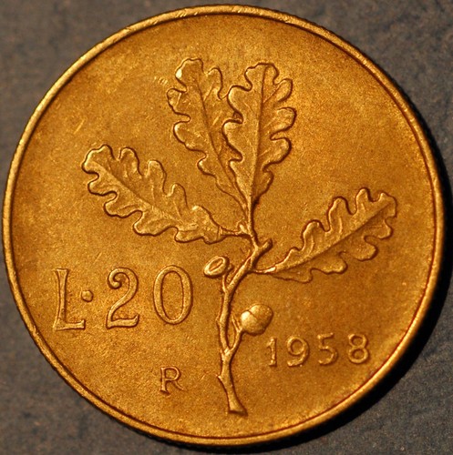 Italy lire 1958 - lire, km#