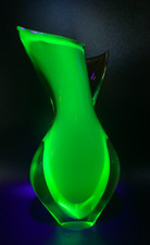 GLASIER Sommerso MURANO vaso sommerso tre colori vetro veneziano soffiato uranio