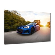 Quadro su tela quadro da parete canvas print auto sportiva blu n. H5795_PC