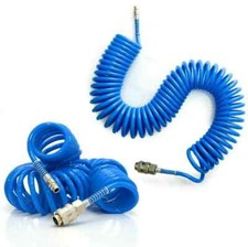 Tubo Aria Compressa Spirale 15 Metri Flessibile Per Compressore Raccordo Colore