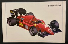 Poster ferrari stampa - ferrari, f1/86
