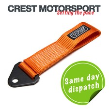 TRS Cinturino fisso occhi rimorchio/anello arancione (conforme MSA) auto da corsa/rally/competizione