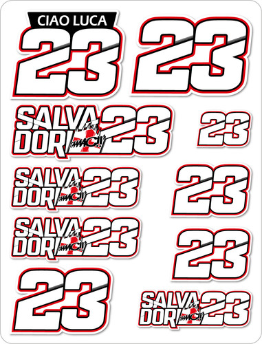 Luca salvadori moto adesivo - luca, 23