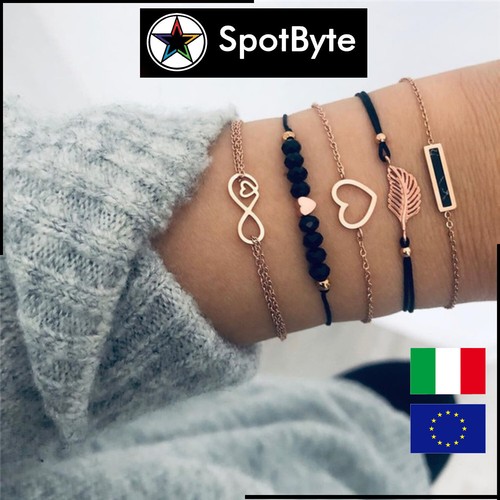 Set bracciali donna neri - di,