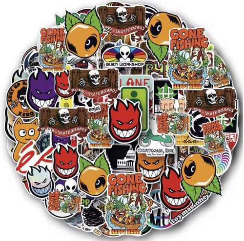 Set 100 adesivi - , skateboard