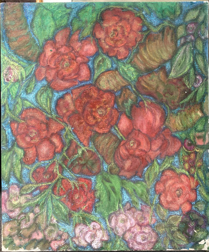 Dipinti olio rose fiore - a,