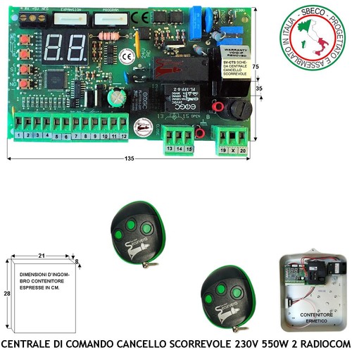 Centrale cancello scorrevole - centrale,