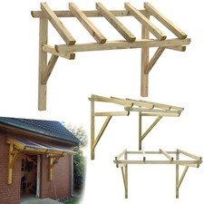 Tettoia per porta in legno