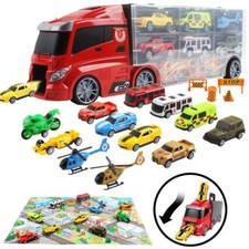 Camion Bisarca Porta Auto con 6 Macchinine Giocattolo Bambini Idea Regalo