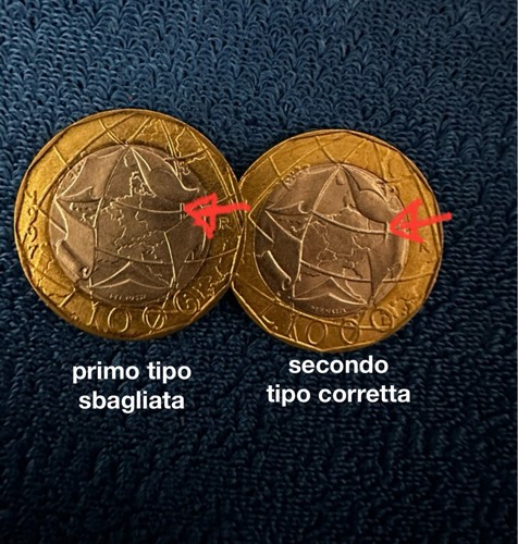Moneta 1000 lire rara turrita - 1000,