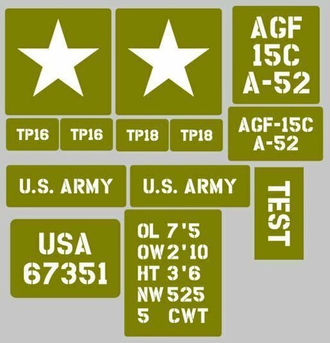 Stencil set suit - stencil, to