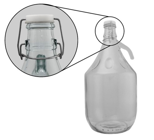 Vetro demijohn tappo - 5l,