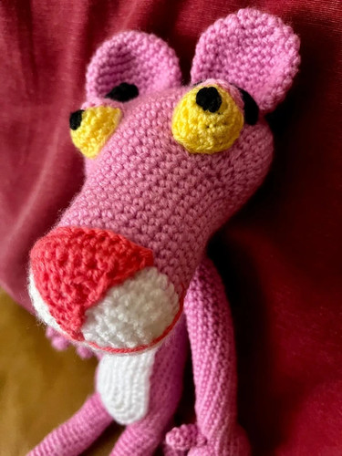 Pantera rosa fatta mano - rosa,